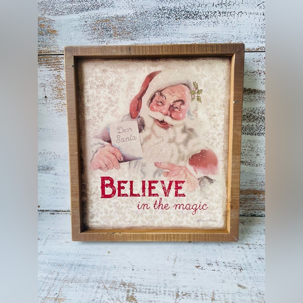 *Vintage Santa Believe in the Magic Holiday Wall Art